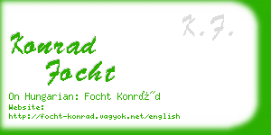 konrad focht business card